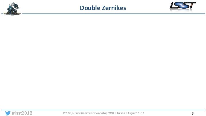 Double Zernikes #lsst 2018 LSST Project and Community Workshop 2018 • Tucson • August