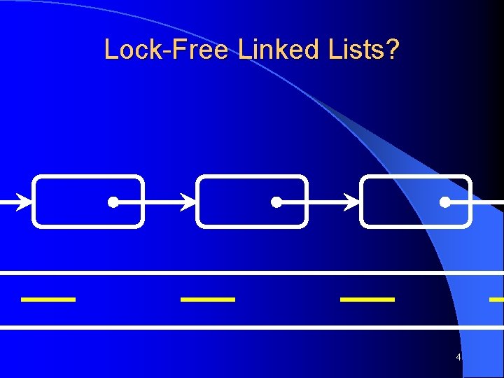 Lock-Free Linked Lists? 4 