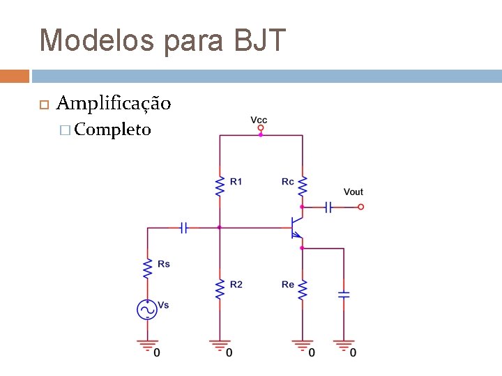 Modelos para BJT Amplificação � Completo 