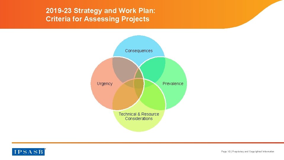 2019 -23 Strategy and Work Plan: Criteria for Assessing Projects Consequences Urgency Prevalence Technical