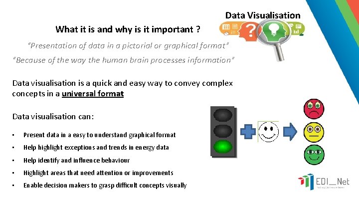 Data Visualisation What it is and why is it important ? “Presentation of data