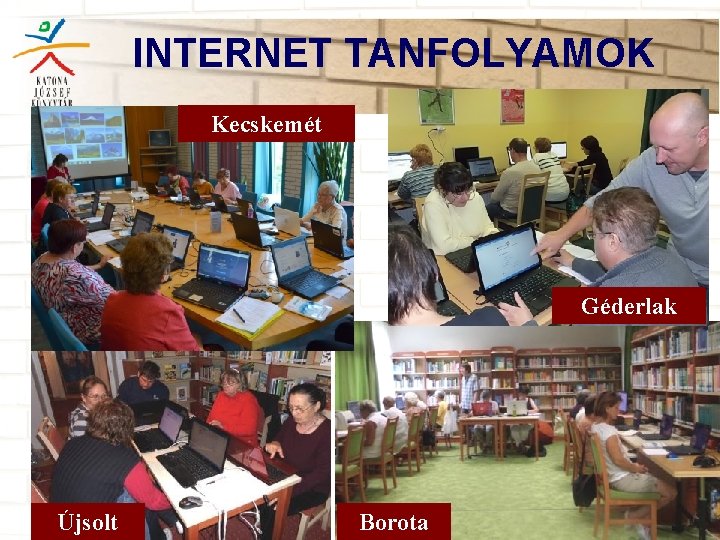 INTERNET TANFOLYAMOK Kecskemét Miske Újsolt Géderlak Borota 