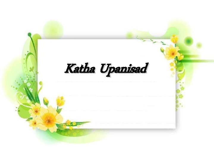 Katha Upanisad 