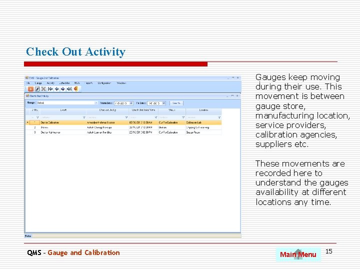 Check Out Activity Gauges keep moving. during their use. This movement is between gauge