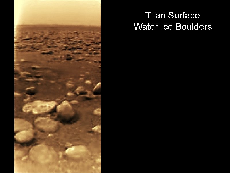Titan Surface Water Ice Boulders 