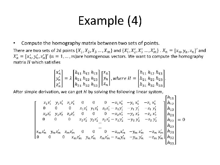 Example (4) • 