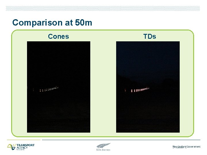 Comparison at 50 m Cones TDs 