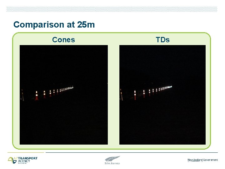 Comparison at 25 m Cones TDs 