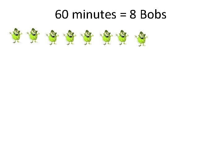 60 minutes = 8 Bobs 