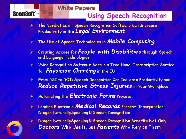 Using Speech Recognition Ø The Verdict Is in: Speech Recognition Software Can Increase Productivity