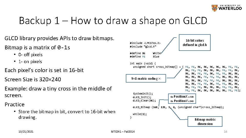 Backup 1 – How to draw a shape on GLCD library provides APIs to