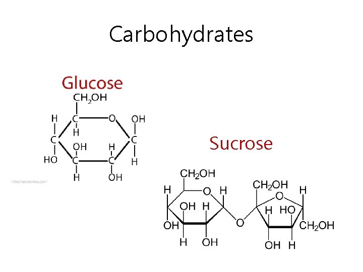 Carbohydrates Sucrose 