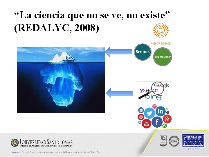 “La ciencia que no se ve, no existe” (REDALYC, 2008) 