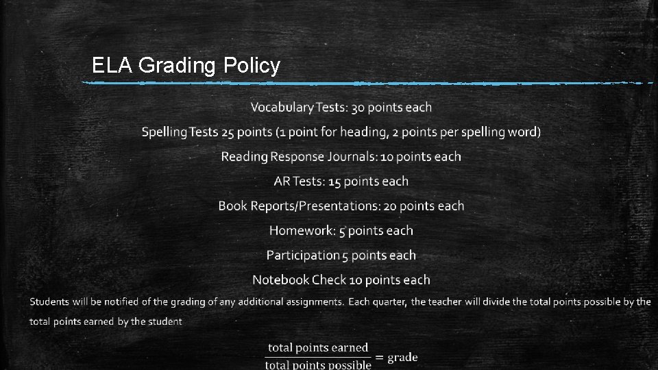 ELA Grading Policy 