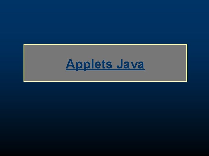 Applets Java 