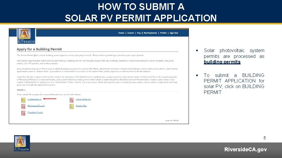 HOW TO SUBMIT A SOLAR PV PERMIT APPLICATION § Solar photovoltaic system permits are