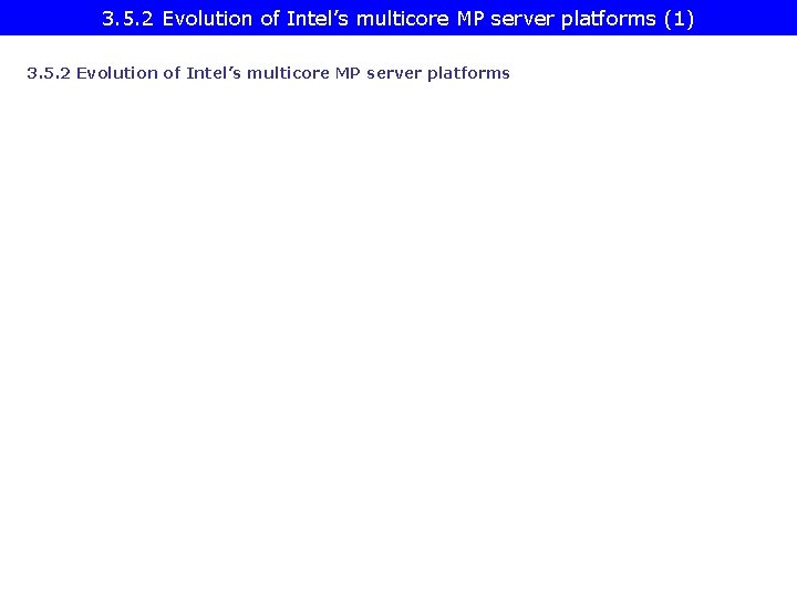 3. 5. 2 Evolution of Intel’s multicore MP server platforms (1) 3. 5. 2