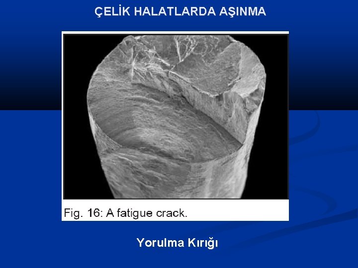 ÇELİK HALATLARDA AŞINMA Yorulma Kırığı 