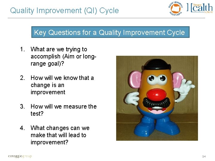 Quality Improvement (QI) Cycle Key Questions for a Quality Improvement Cycle 1. What are