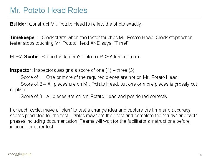 Mr. Potato Head Roles Builder: Construct Mr. Potato Head to reflect the photo exactly.