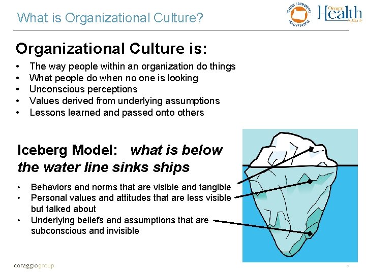 What is Organizational Culture? Organizational Culture is: • • • The way people within