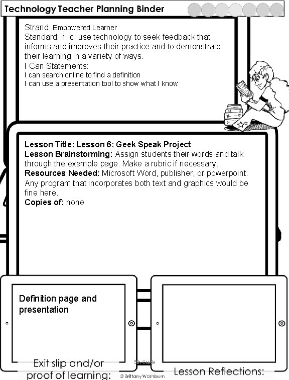 Strand: Empowered Learner Standard: 1. c. use technology to seek feedback that informs and