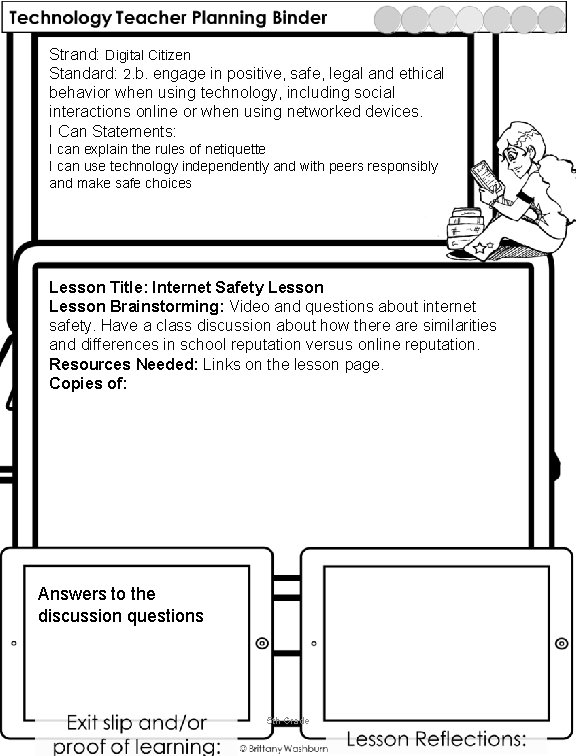 Strand: Digital Citizen Standard: 2. b. engage in positive, safe, legal and ethical behavior