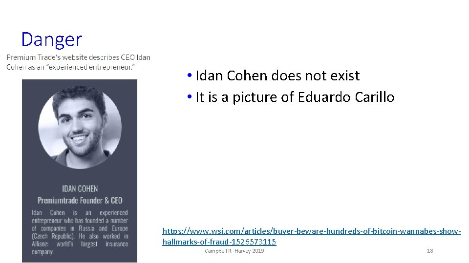 Danger • Idan Cohen does not exist • It is a picture of Eduardo