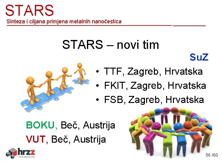 STARS Sinteza i ciljana primjena metalnih nanočestica STARS – novi tim Su. Z •