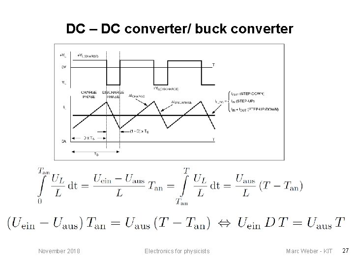 DC – DC converter/ buck converter November 2018 Electronics for physicists Marc Weber -