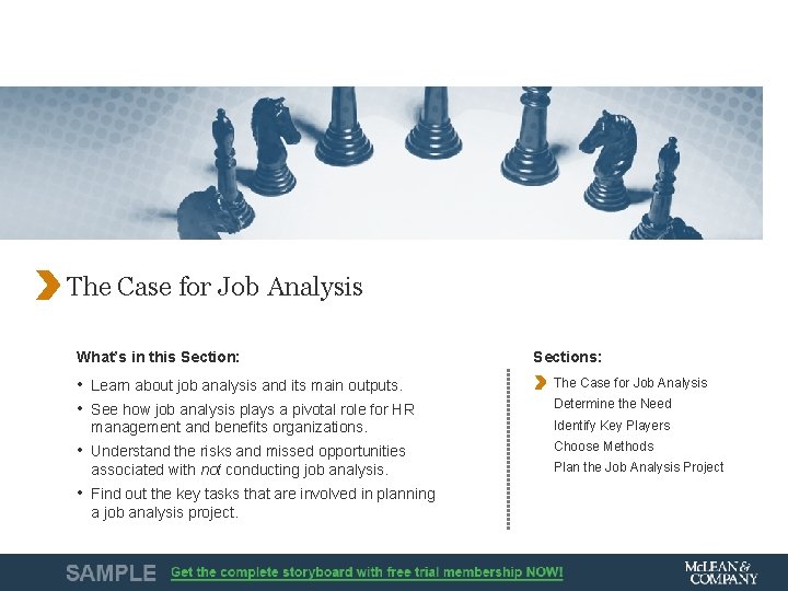 The Case for Job Analysis What’s in this Section: • Learn about job analysis