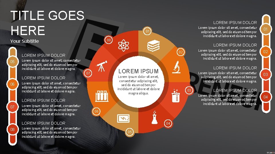 TITLE GOES HERE LOREM IPSUM DOLOR Lorem ipsum dolor sit amet, consectetur adipiscing elit,