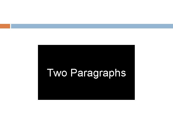 Two Paragraphs 