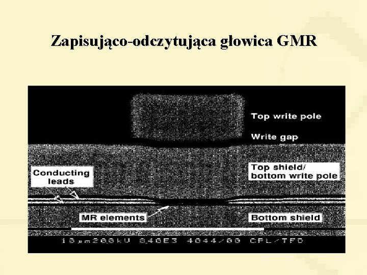 Zapisująco-odczytująca głowica GMR 