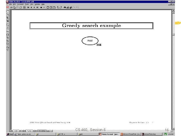 CS 460, Session 6 16 