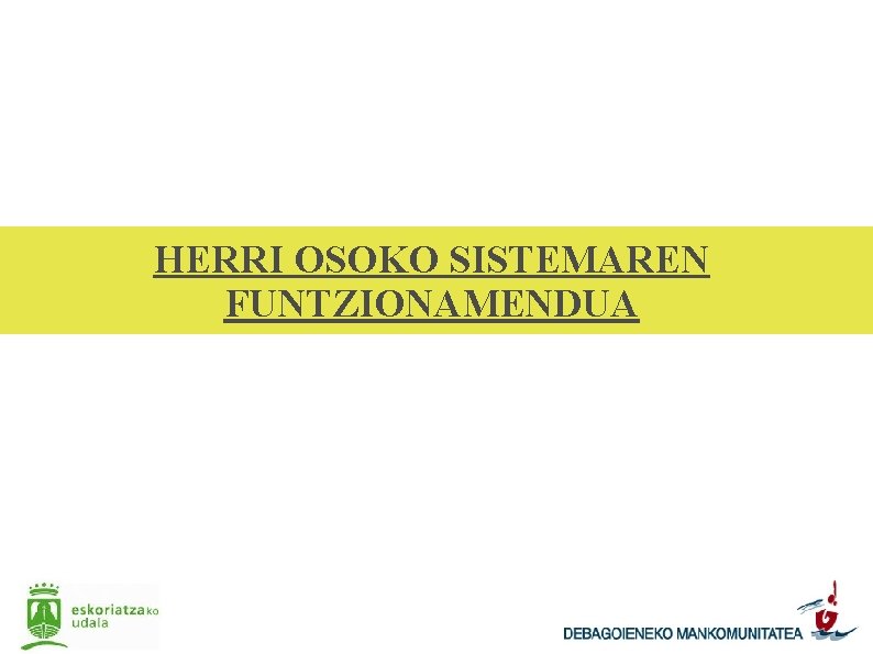 HERRI OSOKO SISTEMAREN FUNTZIONAMENDUA 