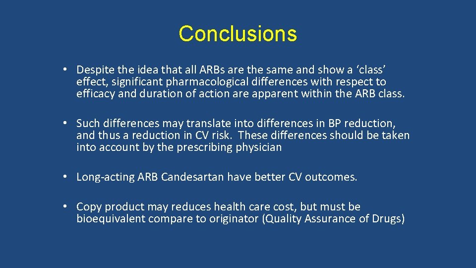 Conclusions • Despite the idea that all ARBs are the same and show a