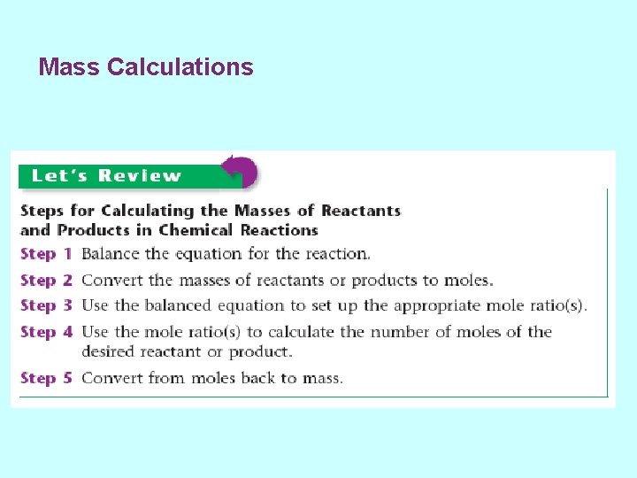 Mass Calculations 
