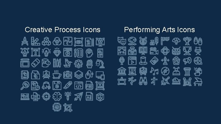 Creative Process Icons Performing Arts Icons 