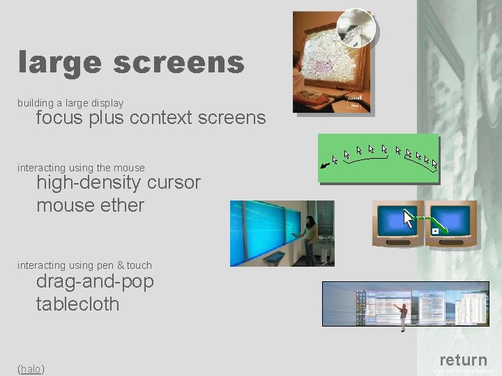 large screens building a large display focus plus context screens interacting using the mouse