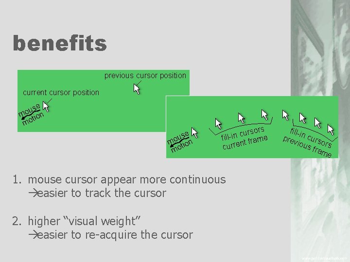 benefits previous cursor position current cursor position use o m tion mo ors s