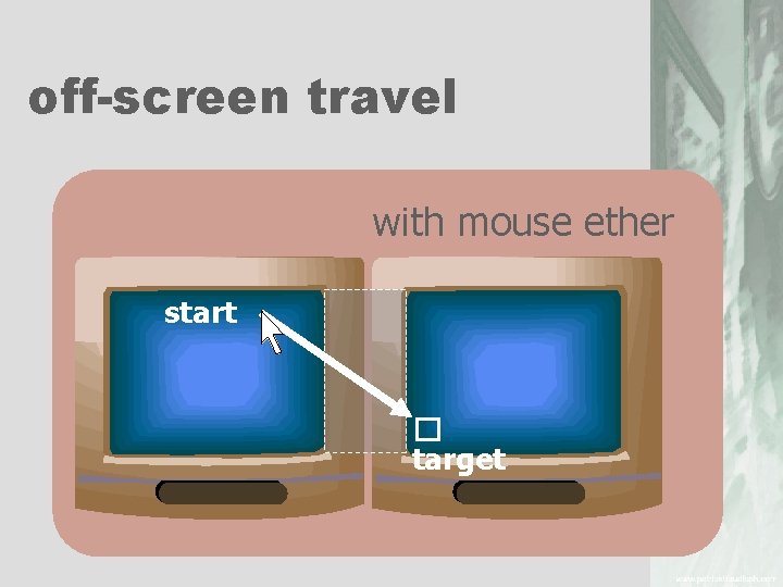 off-screen travel with mouse ether start target 
