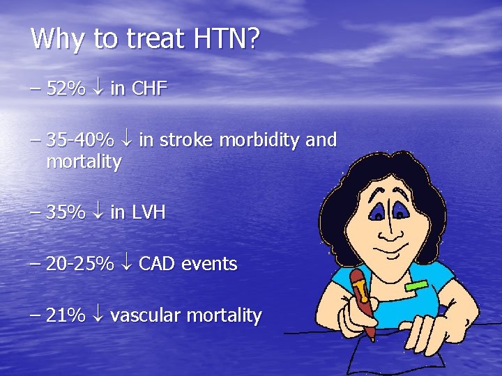 Why to treat HTN? – 52% in CHF – 35 -40% in stroke morbidity