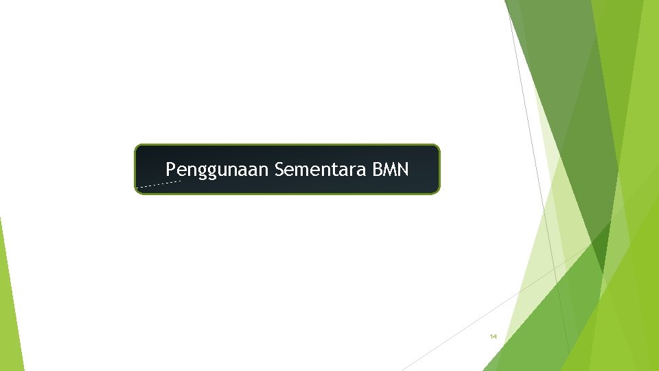 Penggunaan Sementara BMN 14 