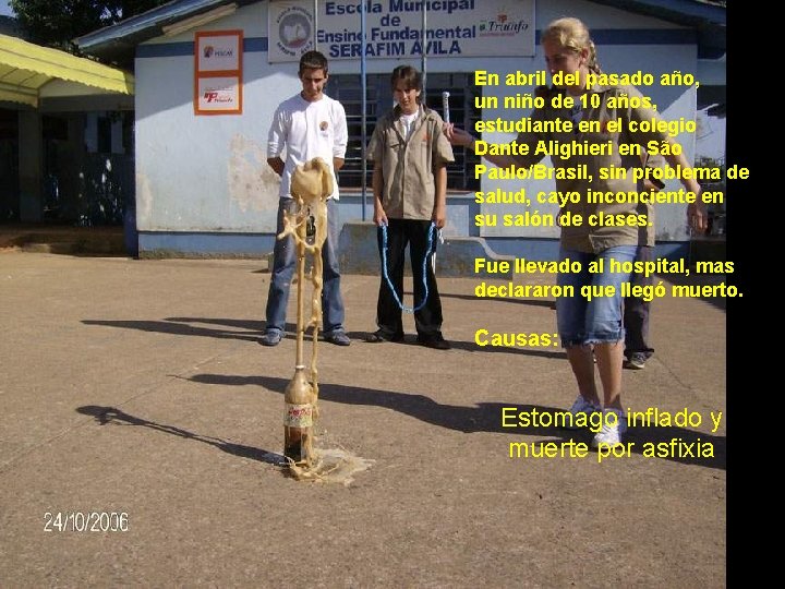 En abril del pasado año, un niño de 10 años, estudiante en el colegio