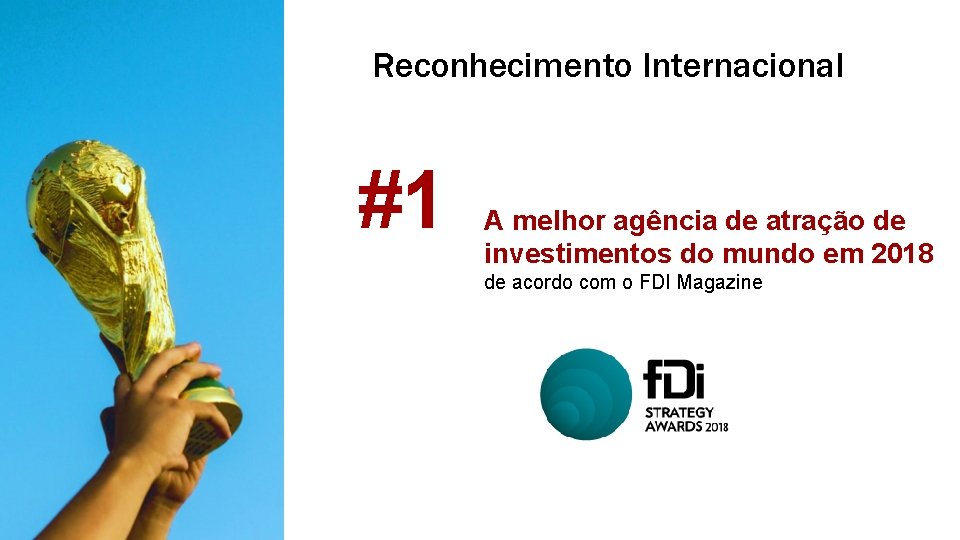 Reconhecimento Internacional #1 A melhor agência de atração de investimentos do mundo em 2018
