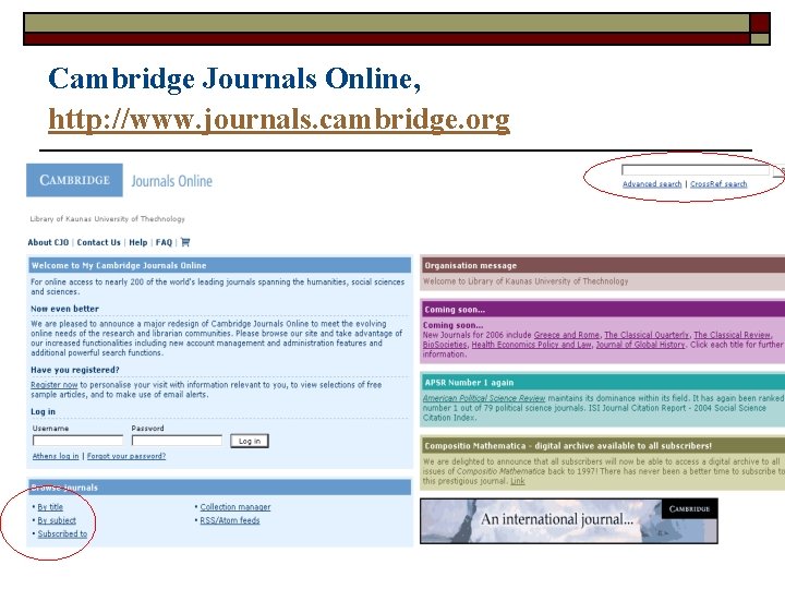 Cambridge Journals Online, http: //www. journals. cambridge. org 