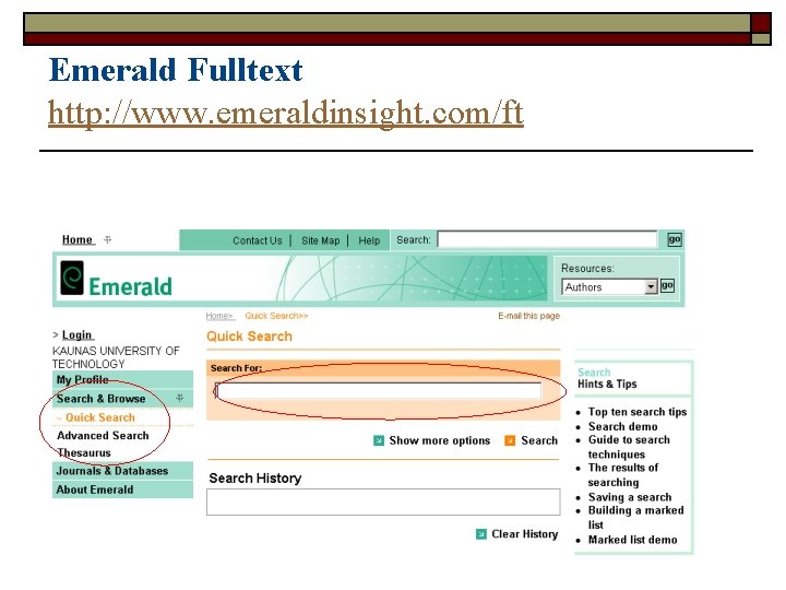 Emerald Fulltext http: //www. emeraldinsight. com/ft 