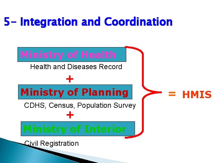 5 - Integration and Coordination Ministry of Health and Diseases Record + Ministry of