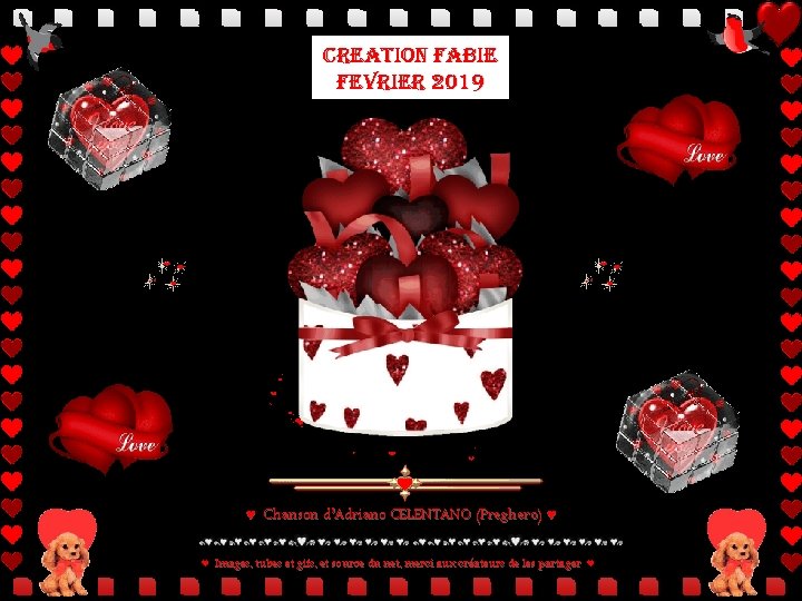 CREATION FABIE FEVRIER 2019 ♥ Chanson d’Adriano CELENTANO (Preghero) ♥ ♥ Images, tubes et